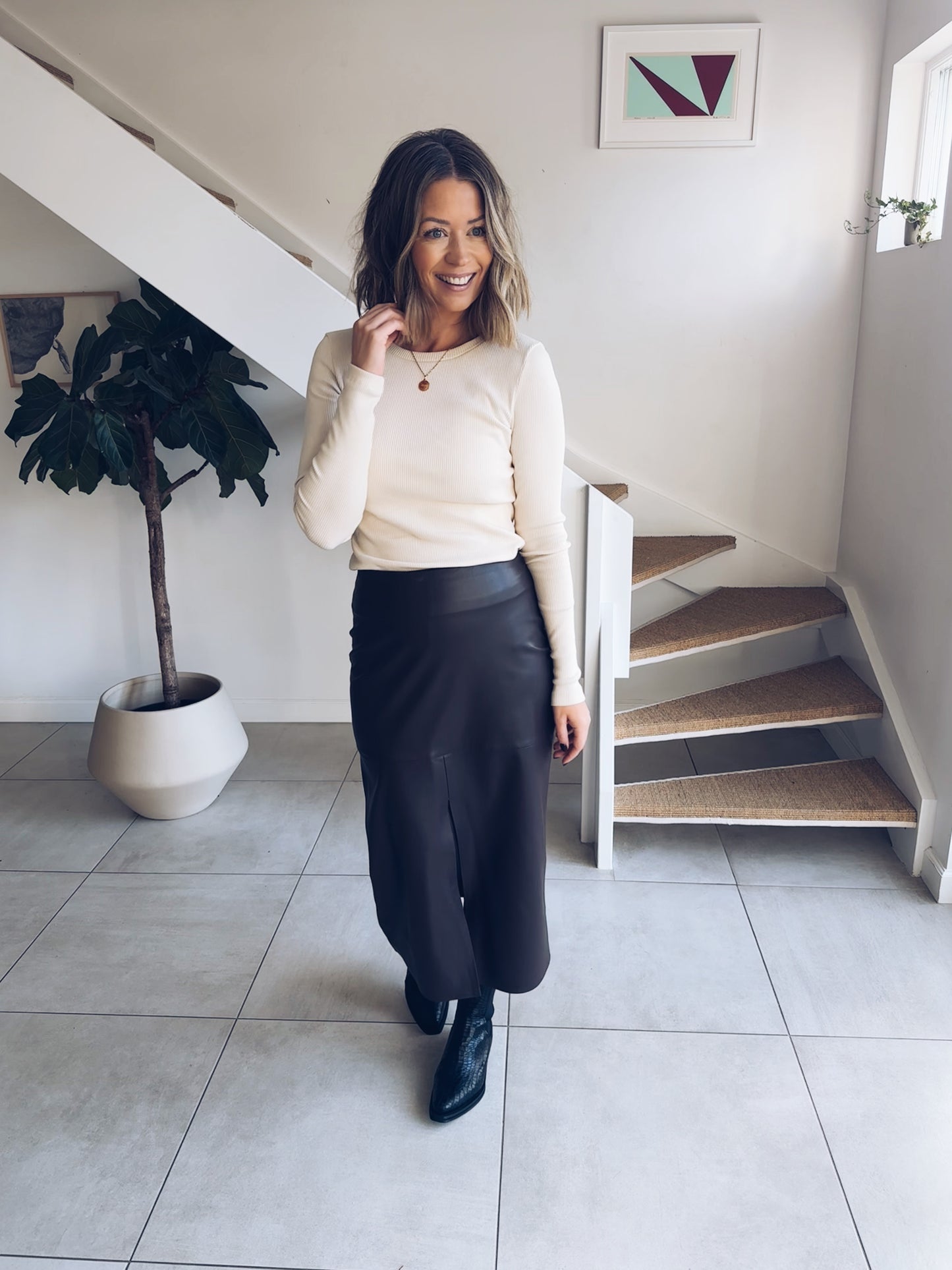 NORA LONGSLEEVE TOP NATURE