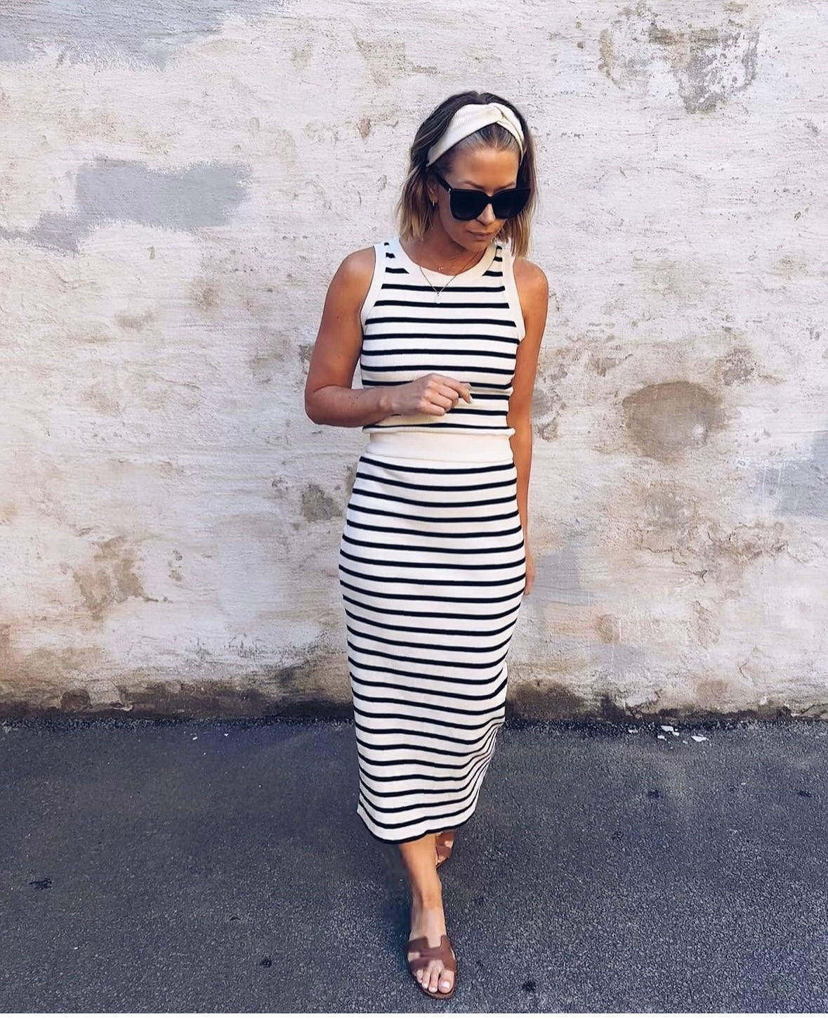 ANNA SKIRT BLACK STRIPES