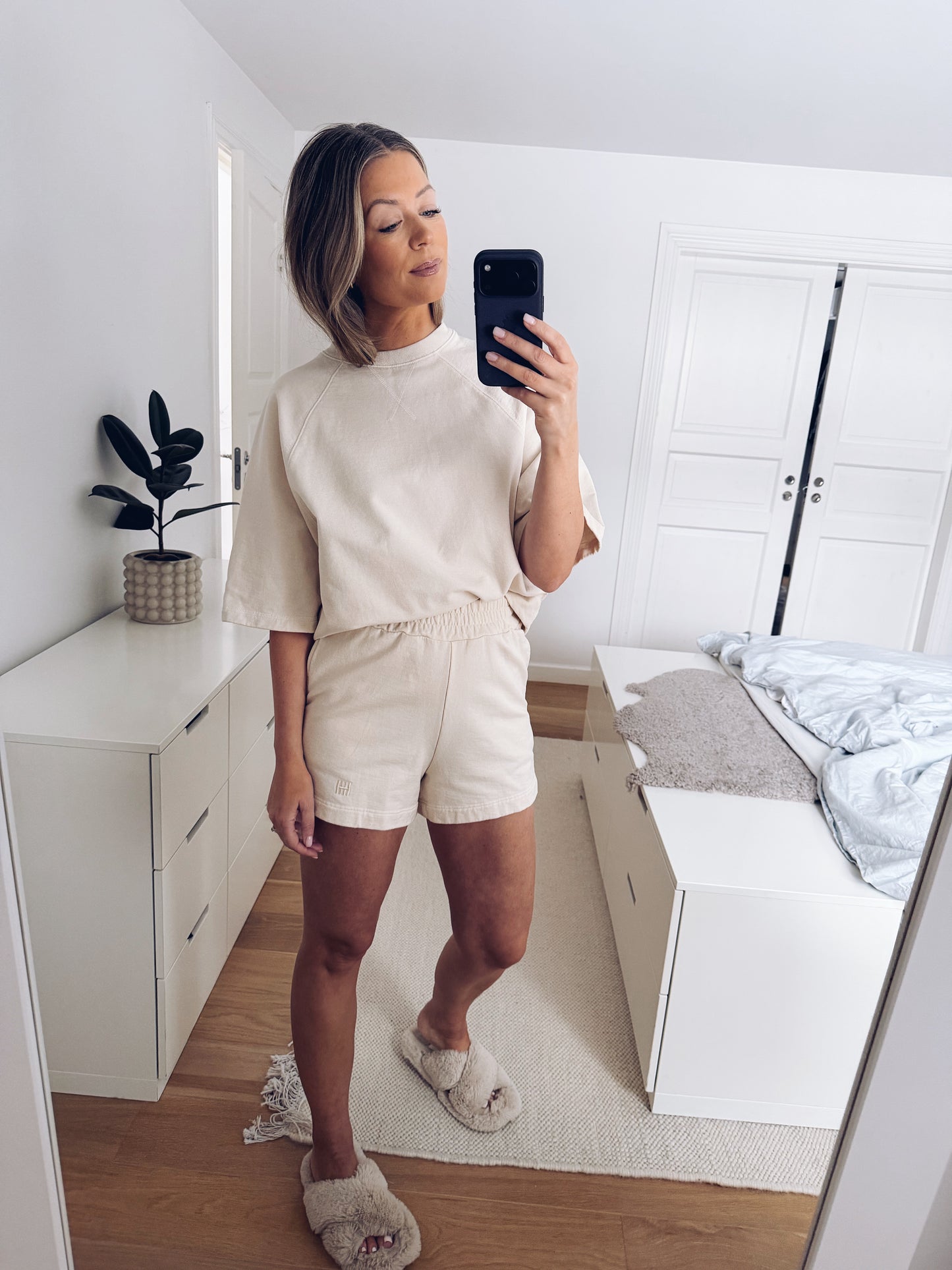 HILDUR SWEATSHORTS NATUR