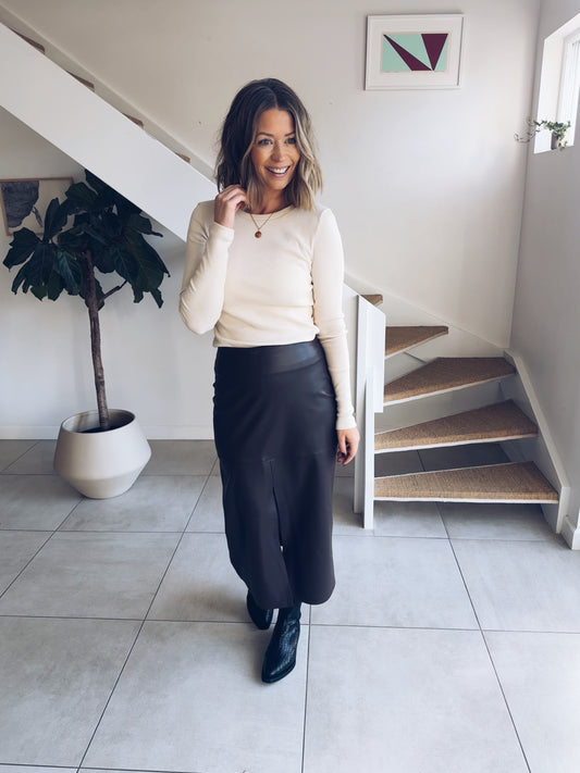 NORA LONGSLEEVE TOP NATURE