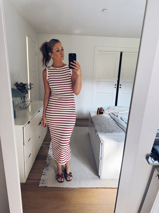 INGER DRESS RED STRIPES