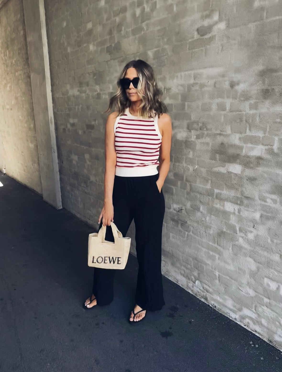 NORA TANK TOP RED STRIPES