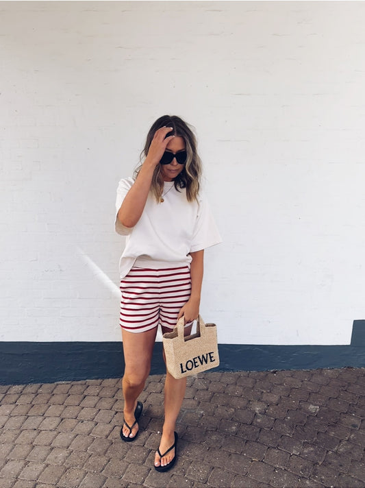 HEDVIG SHORTS RED STRIPES