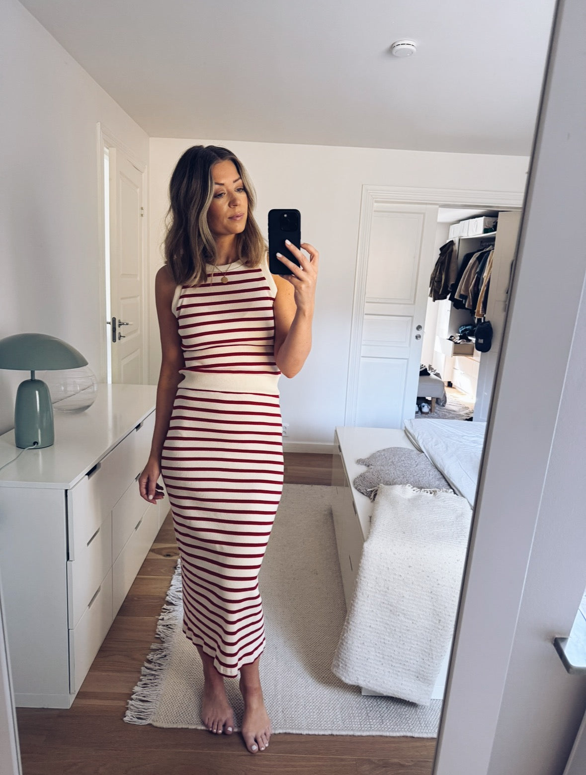 NORA TANK TOP RED STRIPES